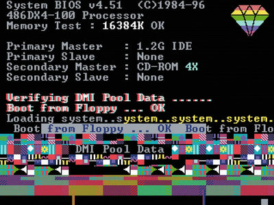 Corrupted Boot Screen, 80x60 cm timanttimaalaus – lopullisen kuvion esikatselu
