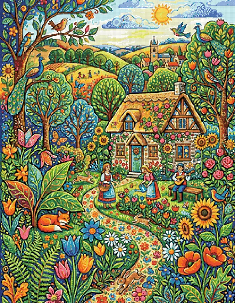 Timanttikuvio - Cottage Garden