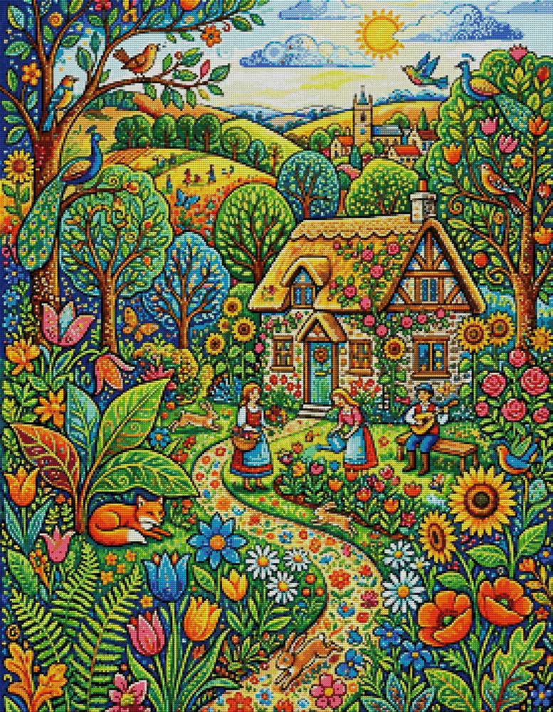 Timanttikuvio - Cottage Garden