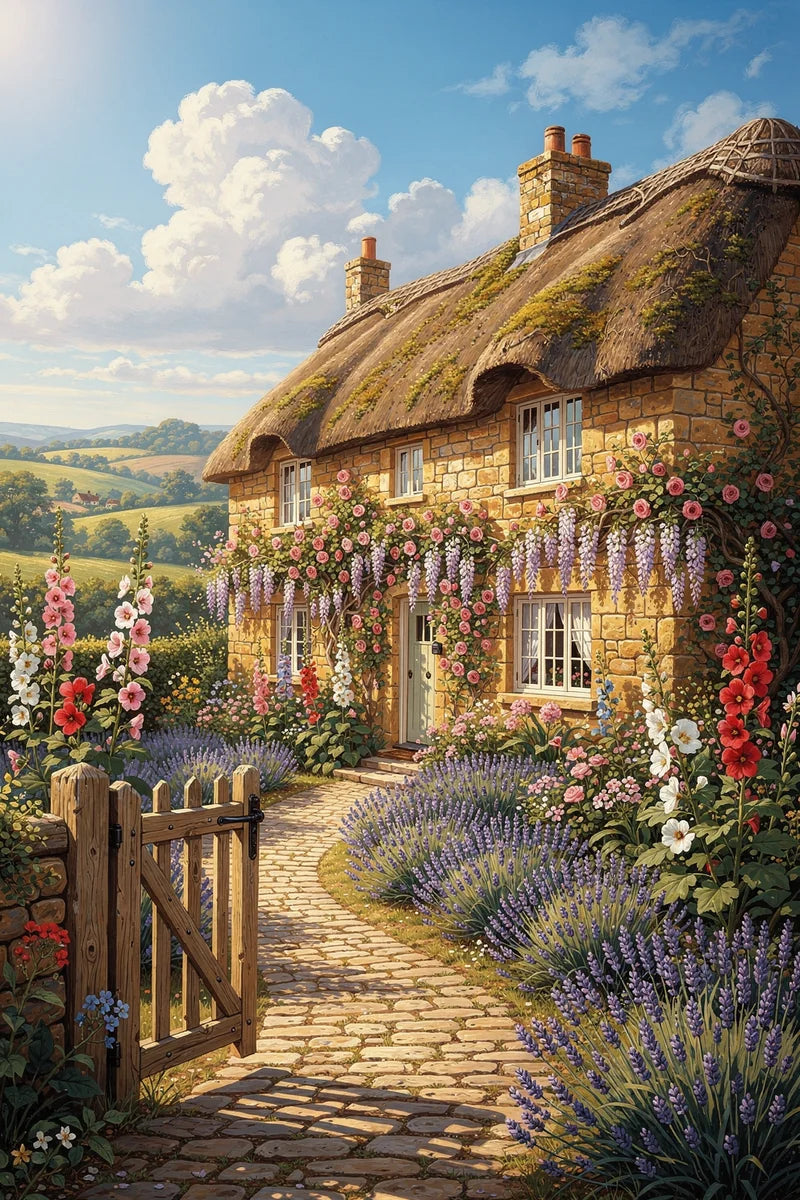 Timanttimaalaus Country Cottage Garden