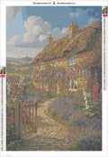 Thumbnail for Country Cottage Garden timanttimaalauksen liimapintainen canvas 40x60cm