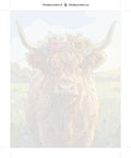 Thumbnail for Numeroitu kangas - Cow with Flowers 40x50cm