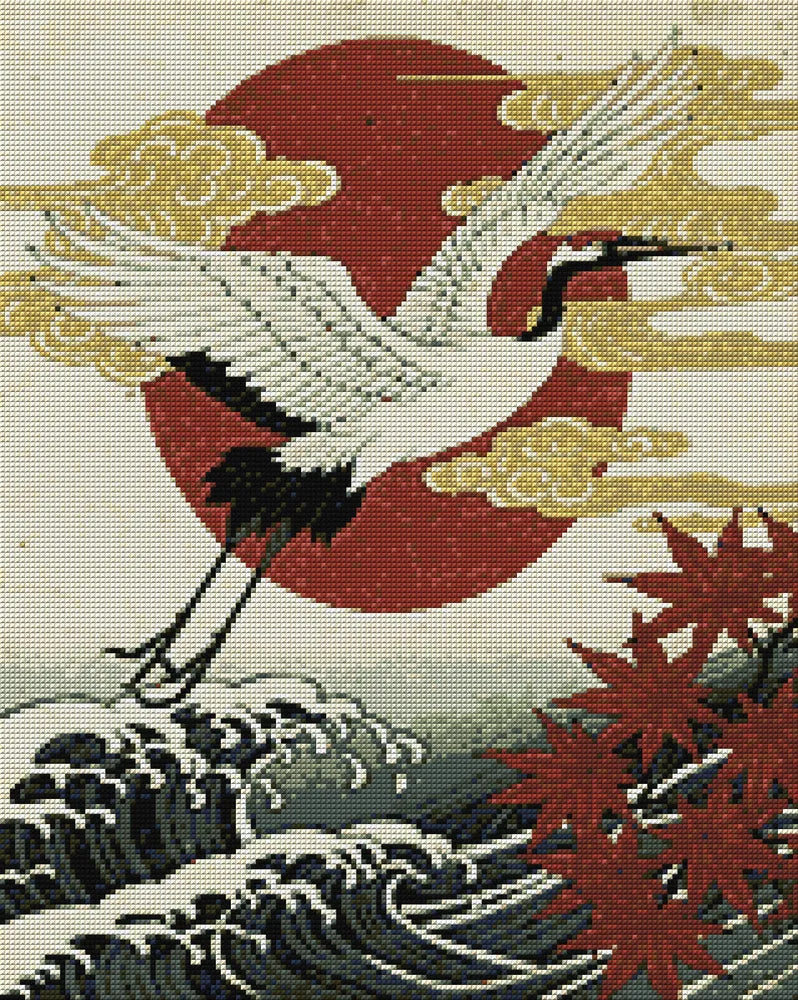 Timanttikuvio - Cranes and Maple Leaves