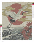 Thumbnail for Cranes and Maple Leaves timanttimaalauksen liimapintainen canvas 40x50cm