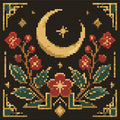 Thumbnail for Timanttikuvio - Crescent Flowers