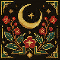 Thumbnail for Timanttikuvio - Crescent Flowers