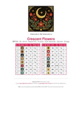 Thumbnail for Crescent Flowers timanttimaalauksen värikartta – 16 DMC-väriä