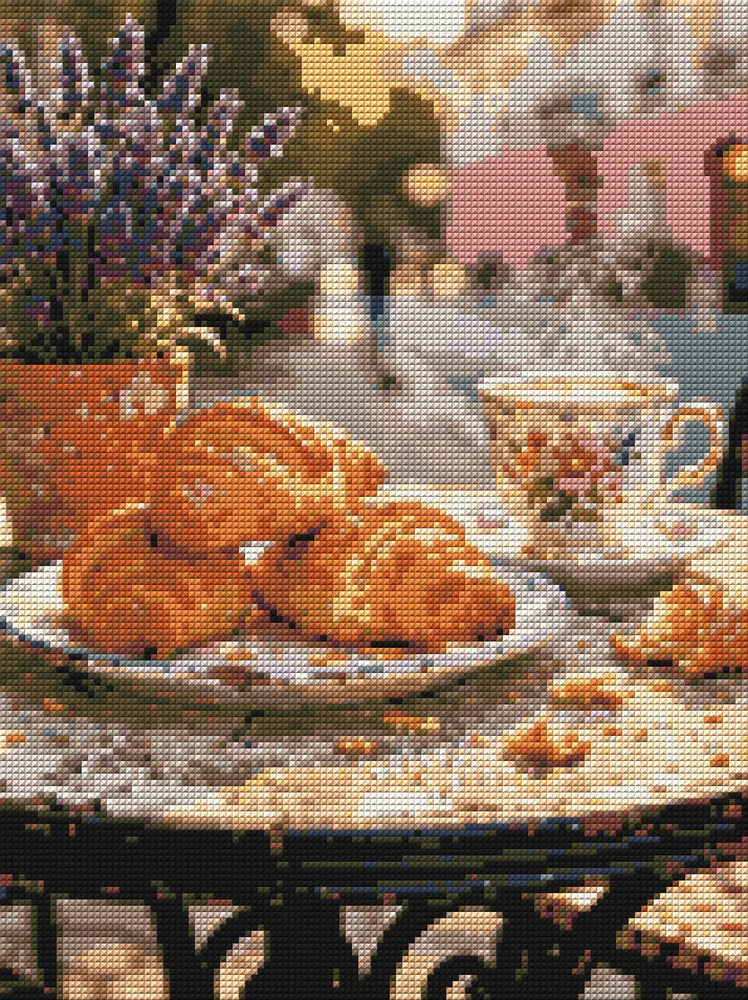 Timanttikuvio - Croissants and Coffee