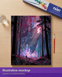 Thumbnail for Valmiin numeromaalauksen havainnekuva - Crystal Forest Discovery 40x50cm
