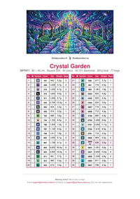 Thumbnail for Crystal Garden timanttimaalauksen värikartta – 40 DMC-väriä