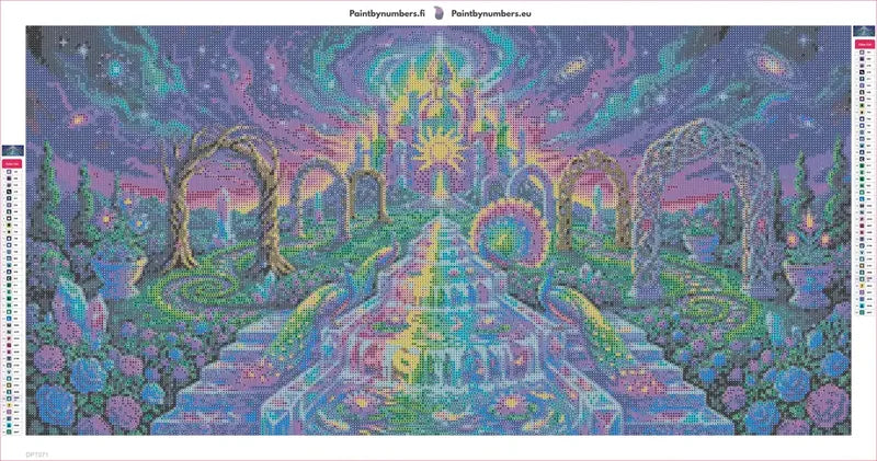 Crystal Garden timanttimaalauksen liimapintainen canvas 80x40cm