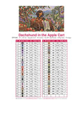 Thumbnail for Dachshund in the Apple Cart timanttimaalauksen värikartta – 45 DMC-väriä