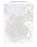 Thumbnail for Numeroitu kangas - Dachshund on Sled 30x40cm