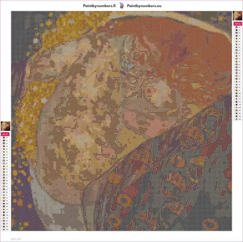 Danae timanttimaalauksen liimapintainen canvas 50x50cm
