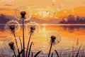 Thumbnail for Timanttikuvio - Dandelions at Sunset