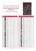 Thumbnail for Dark Purple Woodland Flowers timanttimaalauksen värikartta – 40 DMC-väriä