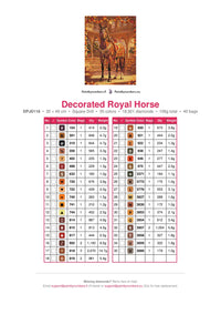 Thumbnail for Decorated Royal Horse timanttimaalauksen värikartta – 35 DMC-väriä
