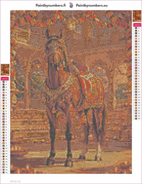 Thumbnail for Decorated Royal Horse timanttimaalauksen liimapintainen canvas 30x40cm