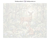 Thumbnail for Numeroitu kangas - Deer Fox Rabbit Birds 50x40cm