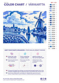 Thumbnail for Numeromaalaus: Värikartta ja ohjeet - Delft Blue Windmill 40x30cm