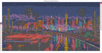 Thumbnail for Desert City Night timanttimaalauksen liimapintainen canvas 120x60cm