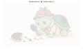 Thumbnail for Numeroitu kangas - Detective Turtle Illustration 70x40cm
