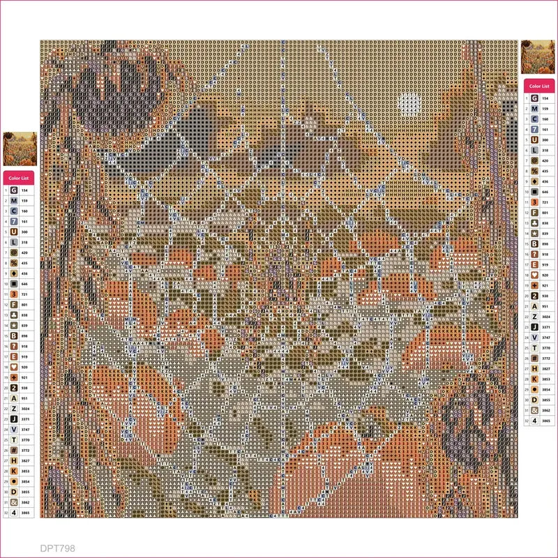 Dewy Spiderweb over the Pumpkin Patch timanttimaalauksen liimapintainen canvas 30x30cm