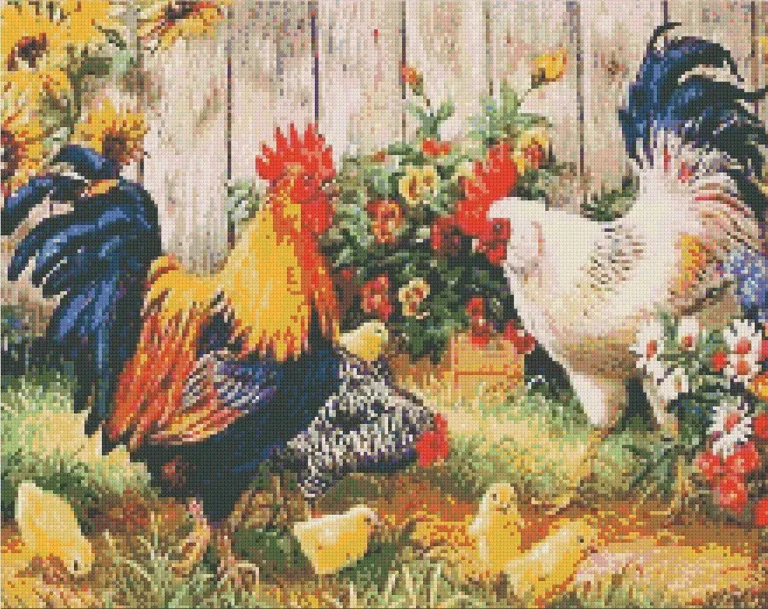 Sunny Family Morning 40x50cm - Timanttimaalaus