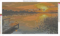 Thumbnail for Dockside Lantern timanttimaalauksen liimapintainen canvas 70x40cm