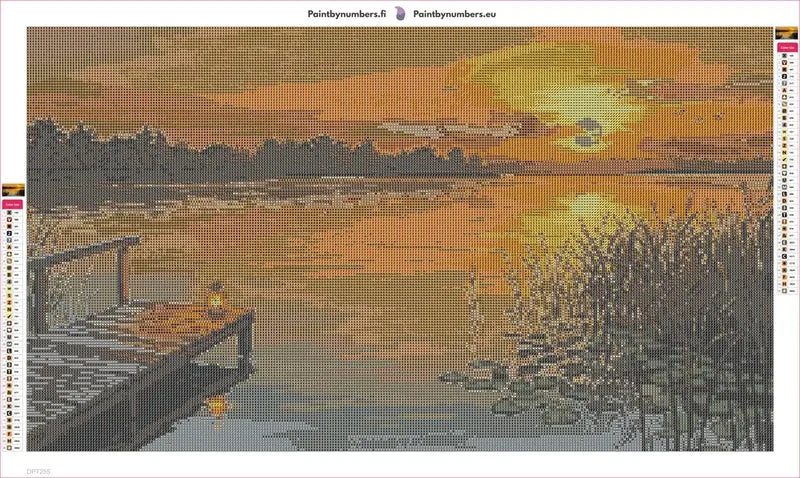 Dockside Lantern timanttimaalauksen liimapintainen canvas 70x40cm