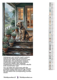 Thumbnail for Värikartta ja ohjeet - Dog on Porch Steps 40x70cm
