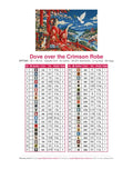 Thumbnail for Dove over the Crimson Robe timanttimaalauksen värikartta – 42 DMC-väriä