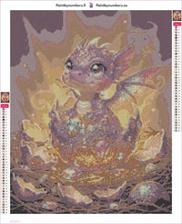 Thumbnail for Dragon Hatchling timanttimaalauksen liimapintainen canvas 40x50cm