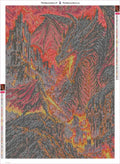 Thumbnail for Dragon Knight of the Burning Peaks timanttimaalauksen liimapintainen canvas 50x70cm