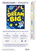 Thumbnail for Numeromaalaus: Värikartta ja ohjeet - Dream Big 30x40cm