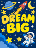 Thumbnail for Astronautti ja raketti avaruudessa numeromaalaus.