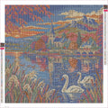 Thumbnail for Duddingston Reed Reflections timanttimaalauksen liimapintainen canvas 50x50cm