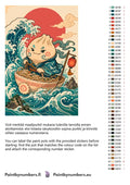 Thumbnail for Värikartta ja ohjeet - Dumpling in Noodle Bowl Boat 80x120cm