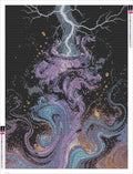 Thumbnail for Electric Storm timanttimaalauksen liimapintainen canvas 60x80cm