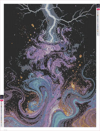 Thumbnail for Electric Storm timanttimaalauksen liimapintainen canvas 60x80cm