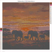 Thumbnail for Elephant Family timanttimaalauksen liimapintainen canvas 50x50cm