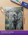Thumbnail for Valmiin numeromaalauksen havainnekuva - Elephant in Forest 2 40x50cm