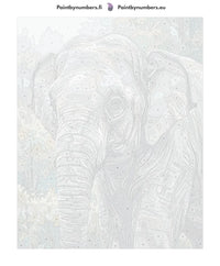 Thumbnail for Numeroitu kangas - Elephant in Forest 2 40x50cm