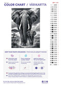Thumbnail for Numeromaalaus: Värikartta ja ohjeet - Elephant in Ink 50x70cm