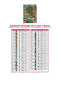 Thumbnail for Elephant through the Lotus Palace timanttimaalauksen värikartta – 55 DMC-väriä
