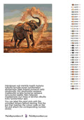 Thumbnail for Värikartta ja ohjeet - Elephant Throwing Sand 50x50cm