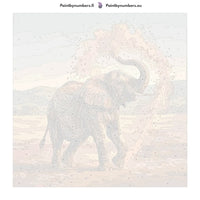 Thumbnail for Numeroitu kangas - Elephant Throwing Sand 50x50cm