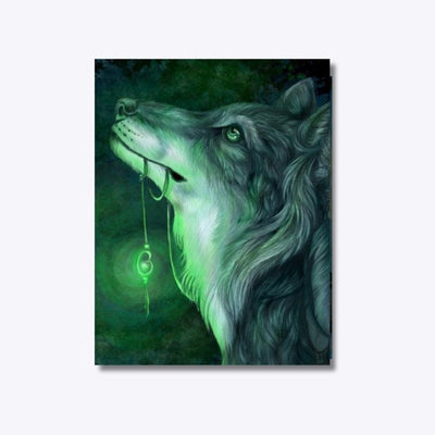 Emerald Night timanttimaalaus smaragdinvihreä yömaisema