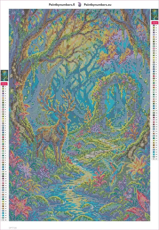 Enchanted Forest Gateway timanttimaalauksen liimapintainen canvas 40x60cm