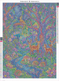 Thumbnail for Enchanted Forest Nightlife timanttimaalauksen liimapintainen canvas 50x70cm